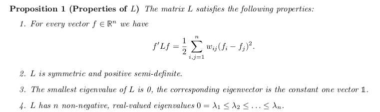 Properties of the unnormalized Laplacian