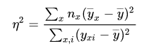 Definition of the correlation ratio